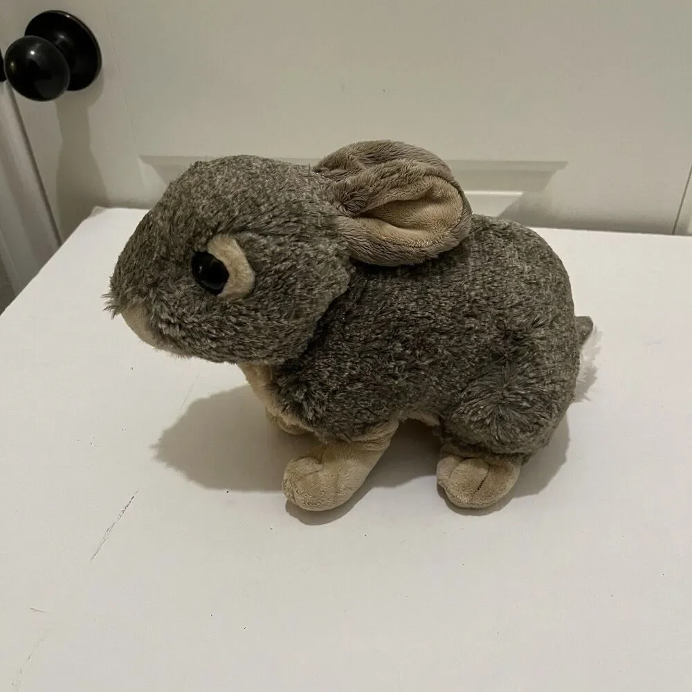 Wild Republic Rabbit Plush Realistic Brown Tan Gray 2019 10